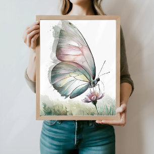 Poster Papillon Aquarelle Delicate