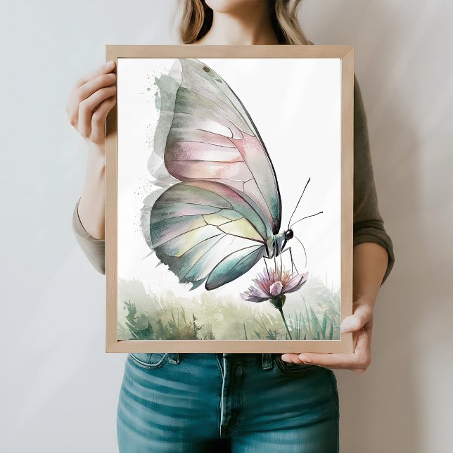 Poster Papillon Aquarelle Delicate (Créateur téléchargé)