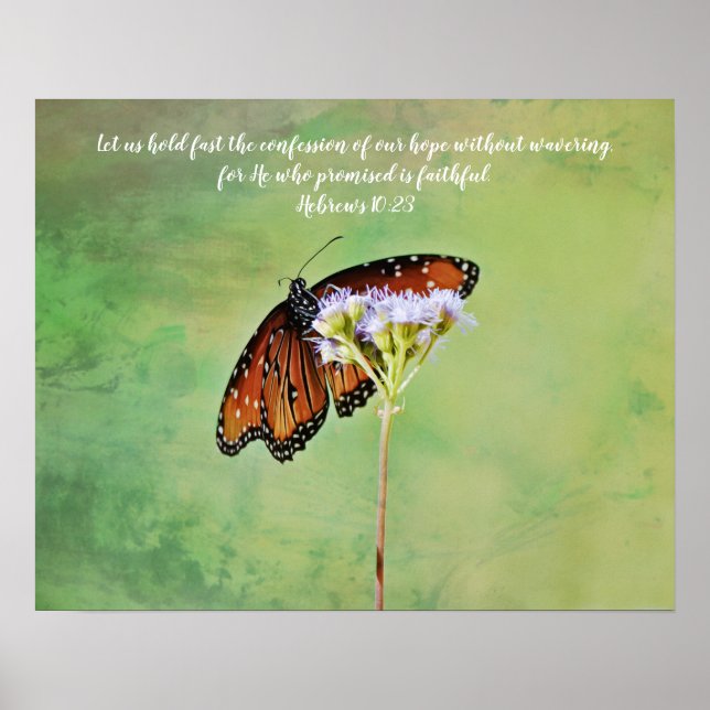 Poster Papillon Bible Écriture Photographie Art Imprimer (Devant)