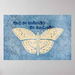 Poster Papillon d'attitude de gratitude