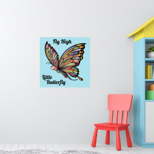 Poster Papillon de dessin animé personnalisé