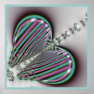 Poster Papillon de fractale