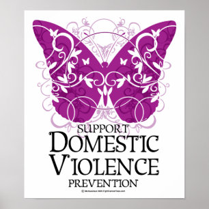Poster Papillon de la violence domestique