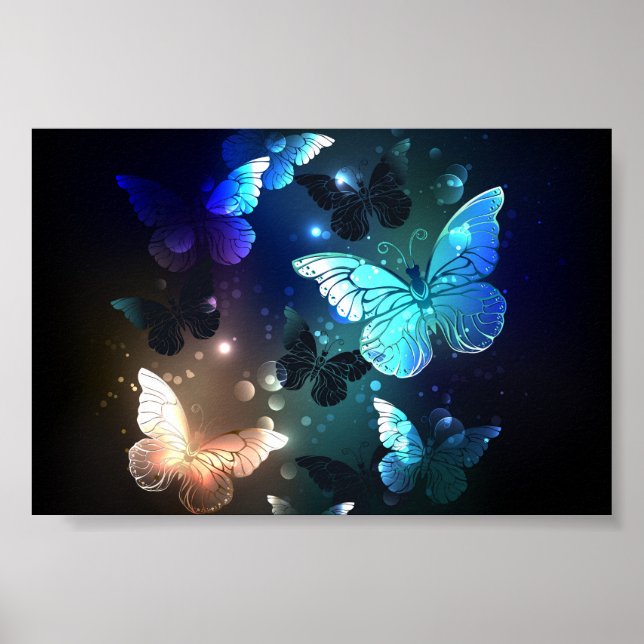 Poster Papillon de nuit voltigeant (Devant)