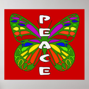 Poster Papillon de paix