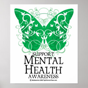 Poster Papillon de santé mentale