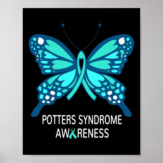 Poster Papillon de sensibilisation au syndrome de Potters (Devant)