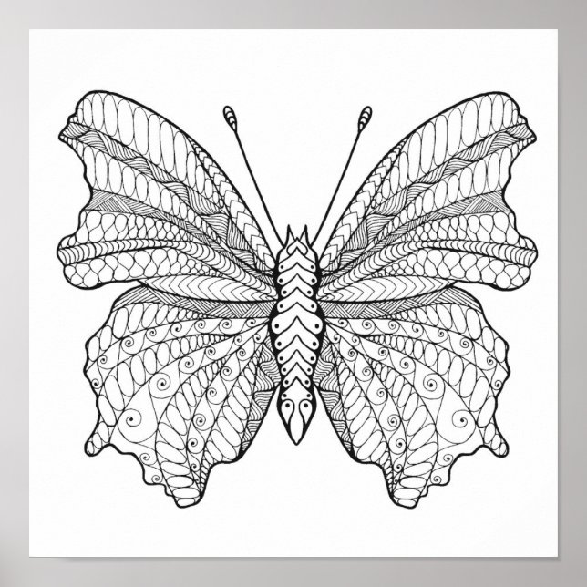 Poster Papillon de style 6 (Devant)