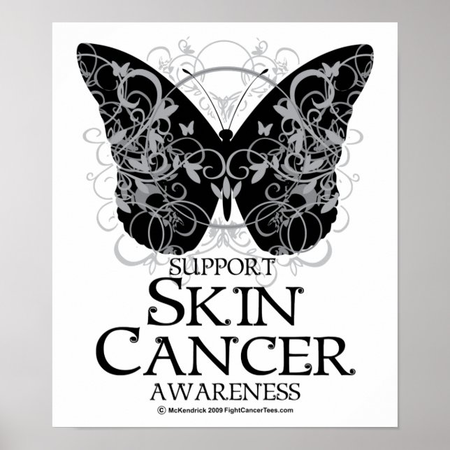 Poster Papillon du cancer de la peau 2 (Devant)