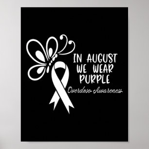 Poster Papillon En Août Nous Portons Violet Overdose