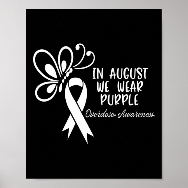 Poster Papillon En Août Nous Portons Violet Overdose (Devant)