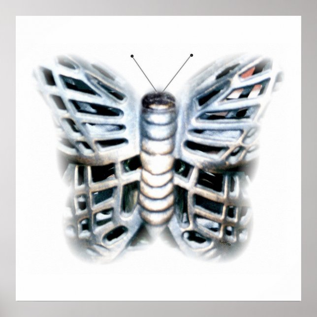 Poster Papillon en laiton (Devant)