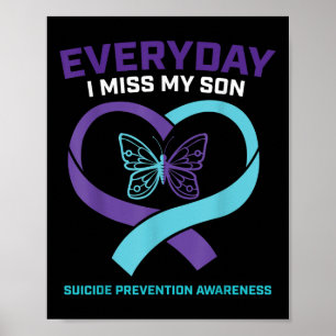 Poster Papillon En Mémoire Affectueuse Fils Prévention Du