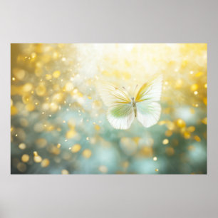 Poster Papillon Fleur Nature Serene Tranquille