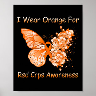 Poster Papillon Je Porte Orange Pour Rsd Crps Sensibilisa
