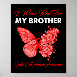 Poster Papillon Je Porte Rouge Pour Mon Frère Cellule Fau
