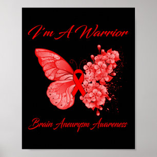 Poster Papillon Je suis un guerrier Cerveau Aneurie Sensi