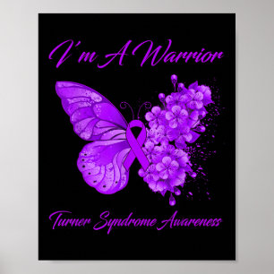 Poster Papillon Je suis un guerrier Tourner Syndrome Sens