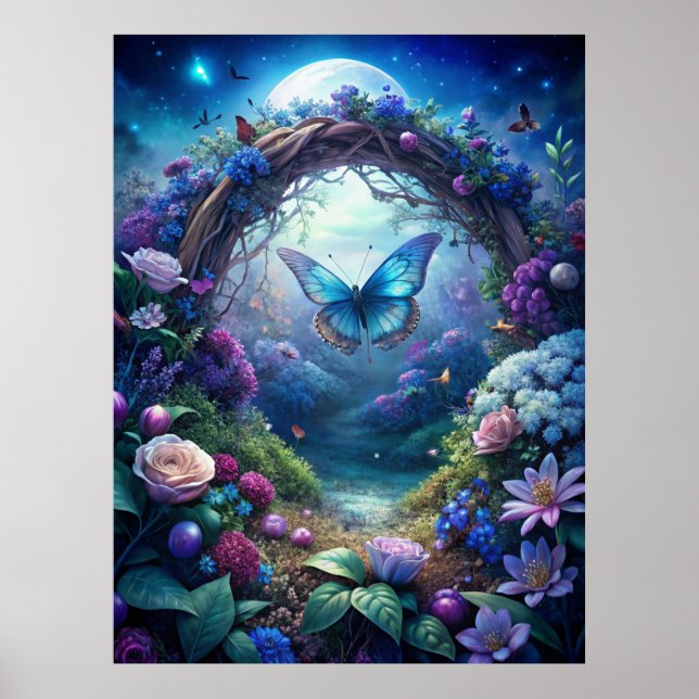 Poster Papillon Lune (Devant)
