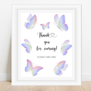 Poster Papillon \ Merci d'être venu