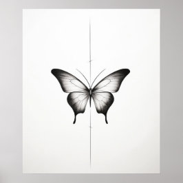 Poster Papillon minimaliste