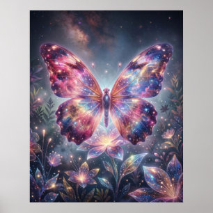 Poster Papillon Nébuleux Ailes Cosmiques
