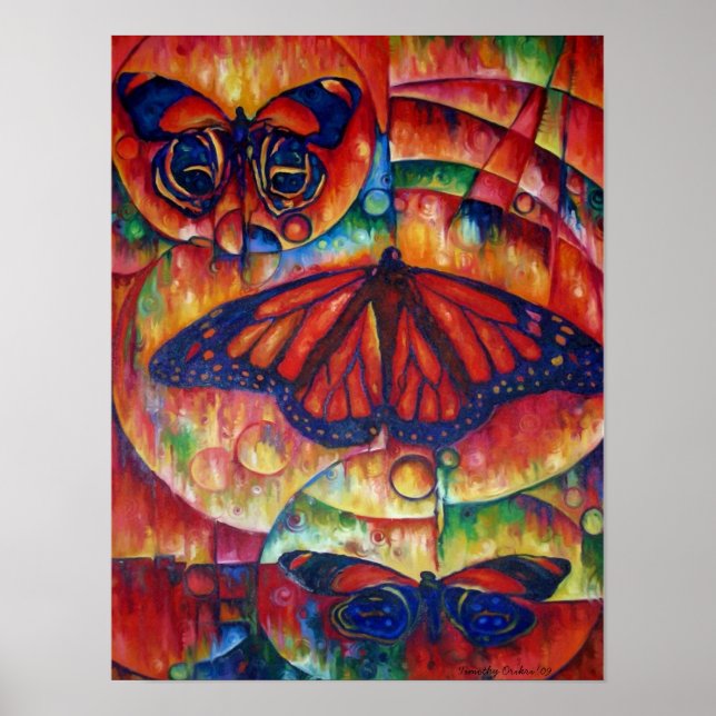 Poster Papillon - Papier imprimé (Devant)