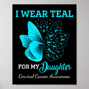 Poster Papillon Pour Ma Fille Soutien Cancer Du Col