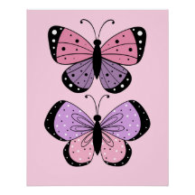 Papillon rose et violet 