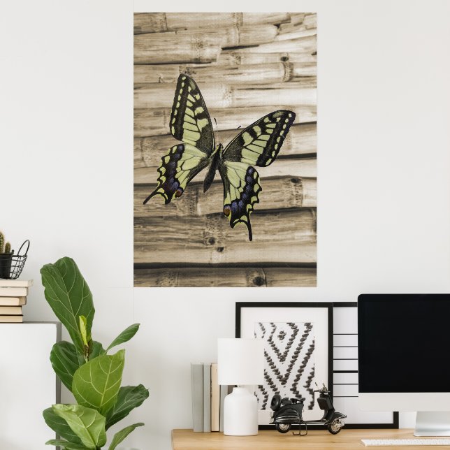 Poster Papillon Swallowtail (Bureau à domicile)