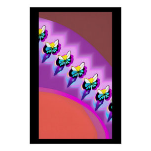 Poster Papillon volant - Art de Ken Gage