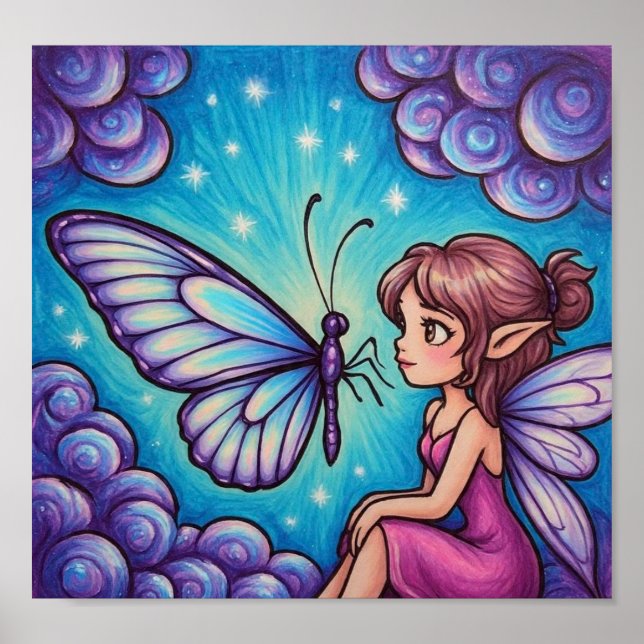 Poster PapillonEsquisse (Devant)