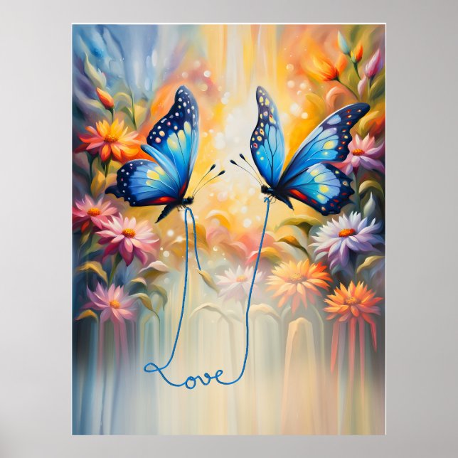 Poster papillons amoureux (Devant)