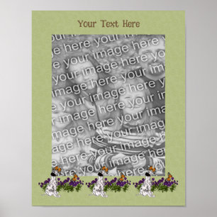 Poster Papillons Dalmatiens à chiots Cadre Ajouter votre 