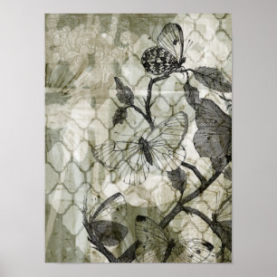 Poster Papillons d'arabesque II