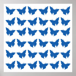 Poster Papillons Denim Bold