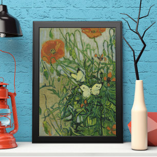 Poster Papillons et Pavots par Vincent van Gogh