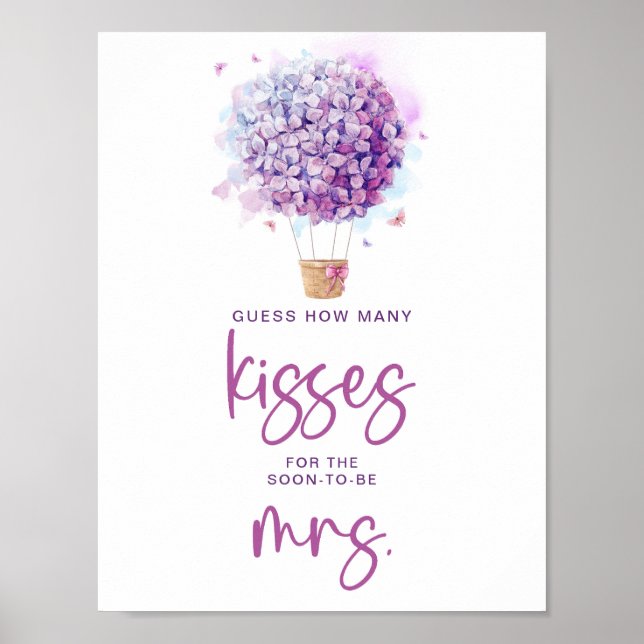 Poster Papillons Lilas Combien De Baisers Pour La Mariée (Devant)