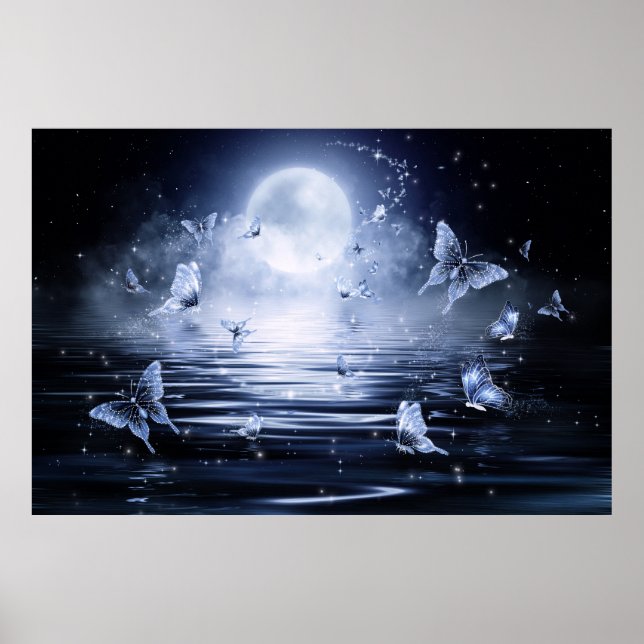 Poster Papillons lune Imaginaire (Devant)