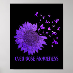 Poster Papillons mûrs de marguerite violet surdose de rub