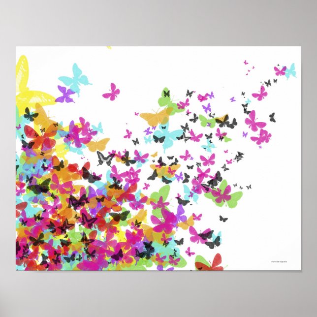 Poster Papillons volants (Devant)