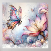 Papillons volants Mur Art