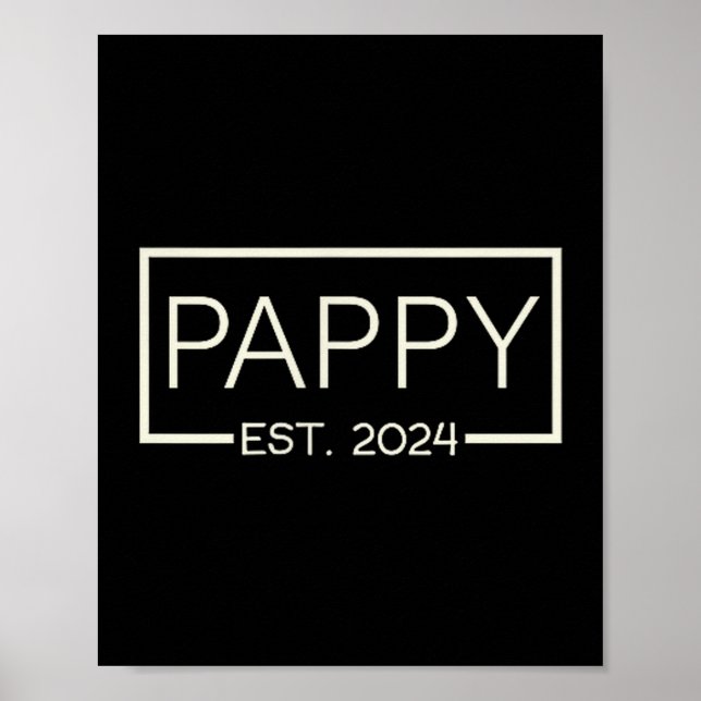 Poster Pappy Est 2024 New Dad Father's Day Men Cket  (Devant)