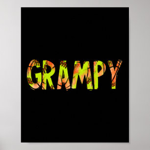 Poster Papy des deux moitiés squelette moelleux garçon d'