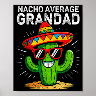 Poster Papy nacho moyen drôle cinq de mayo mexicain