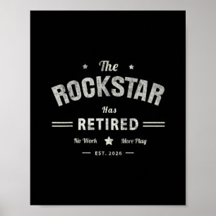 Poster Papy Rockstar est à la retraite 2026 Père Croisièr