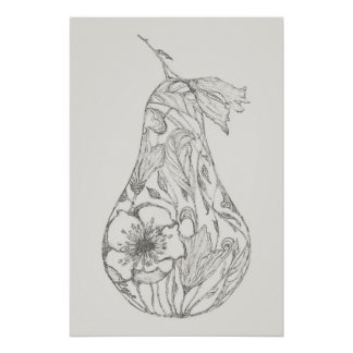 Poster Papyrus Rose par Raye Semone