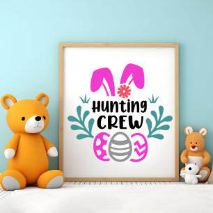 Poster Pâques arrive - Bunnies
