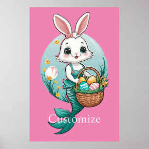 Poster Pâques Bunny Mermaid Thunder_Cove