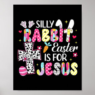 Poster Pâques De Lapin Silly Est Pour Les Eas Religieuses